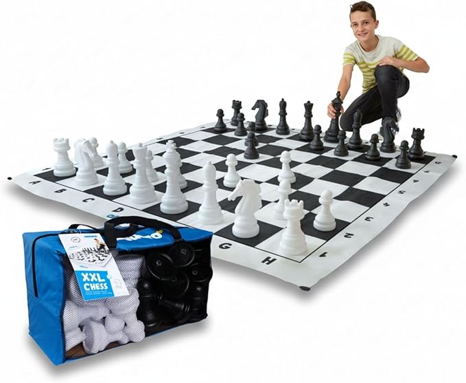 Alldoro 60010 XXL 4‑in‑A‑Row — Giant 4-in-a-Row Strategy Game with Grid Wall and 42 Tokens