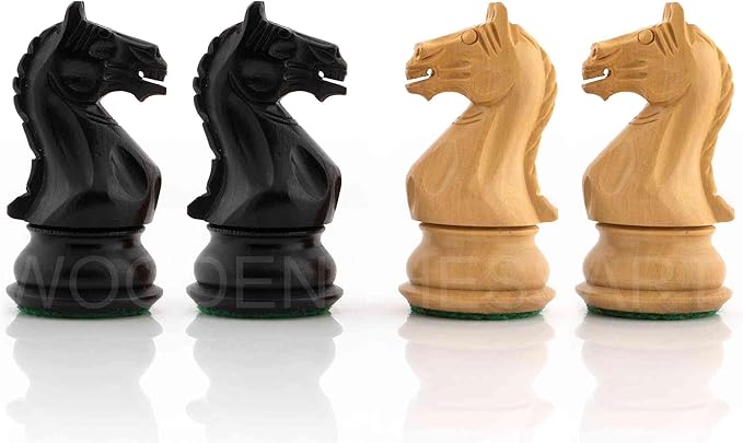 Supreme Staunton Chess Pieces 3.75″ – Ebonized Wood Set