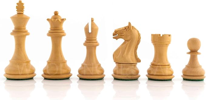 Supreme Staunton Chess Pieces 3.75″ – Ebonized Wood Set