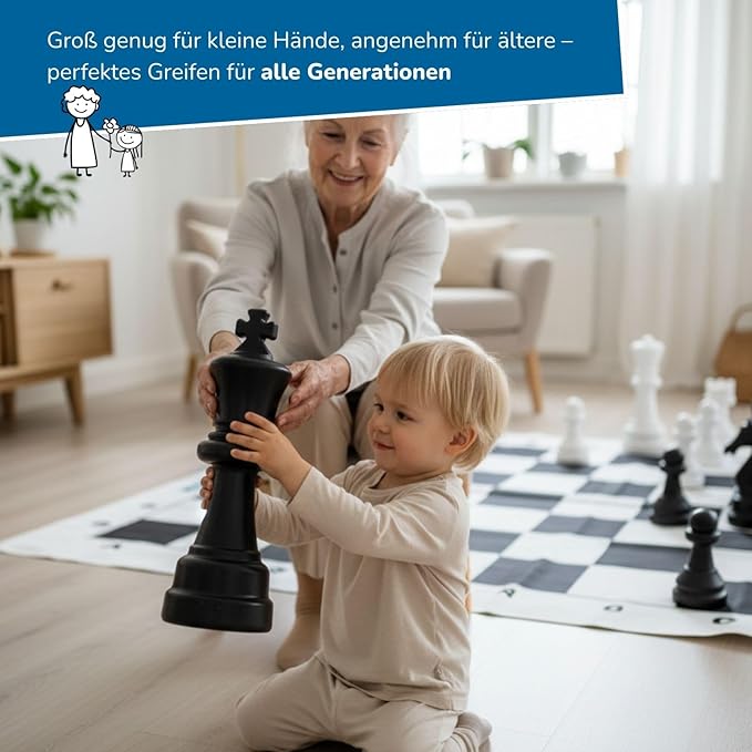 Alldoro 60010 XXL 4‑in‑A‑Row — Giant 4-in-a-Row Strategy Game with Grid Wall and 42 Tokens