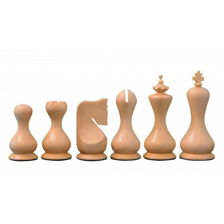 Hourglass Modern Chess Pieces – 3.75″ King Weighted Boxwood Set