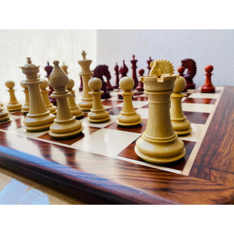 Adventure Staunton Wooden Chess Pieces 3.75" – Budrosewood & Boxwood