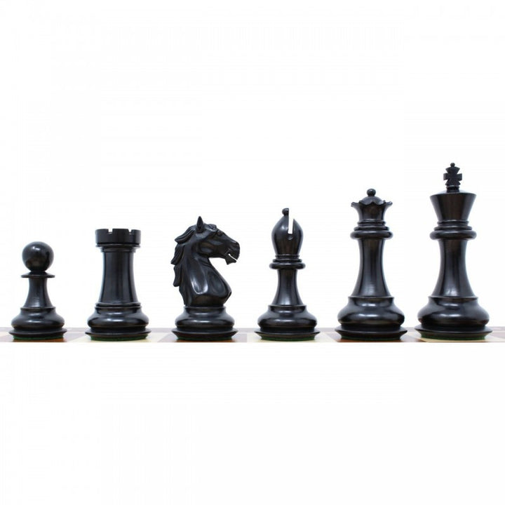 Alban Staunton 4" Chess Pieces – Stained & Natural Boxwood