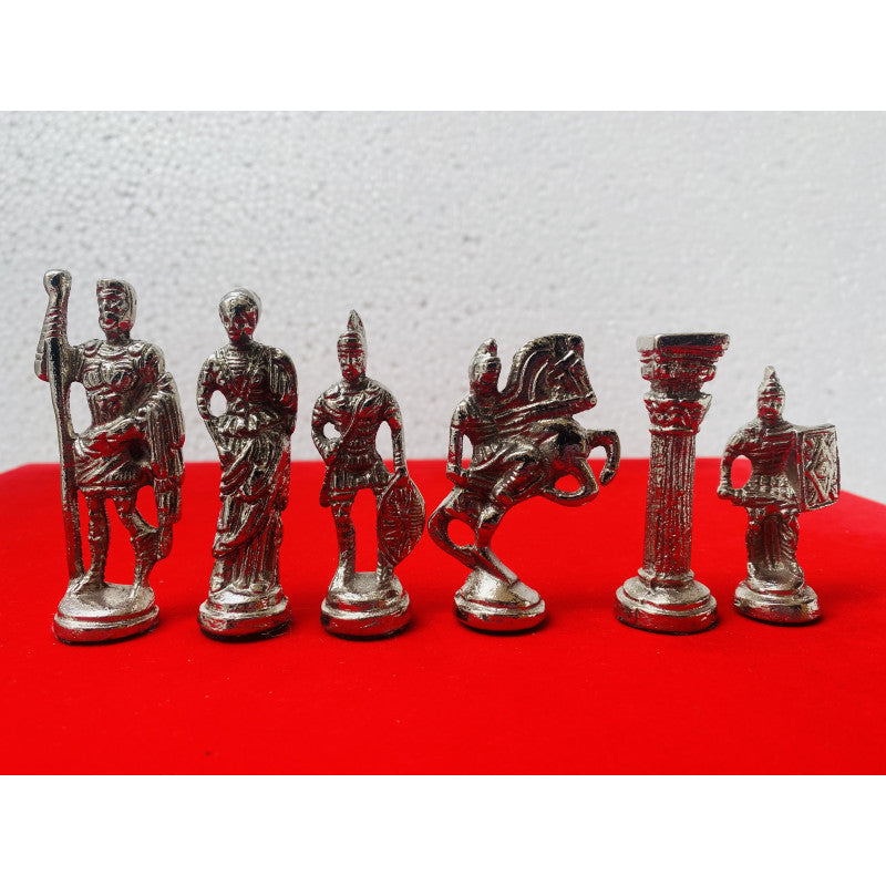 14″ Brass Figure Metal Chess Set – Hand-Carved Soviet Style