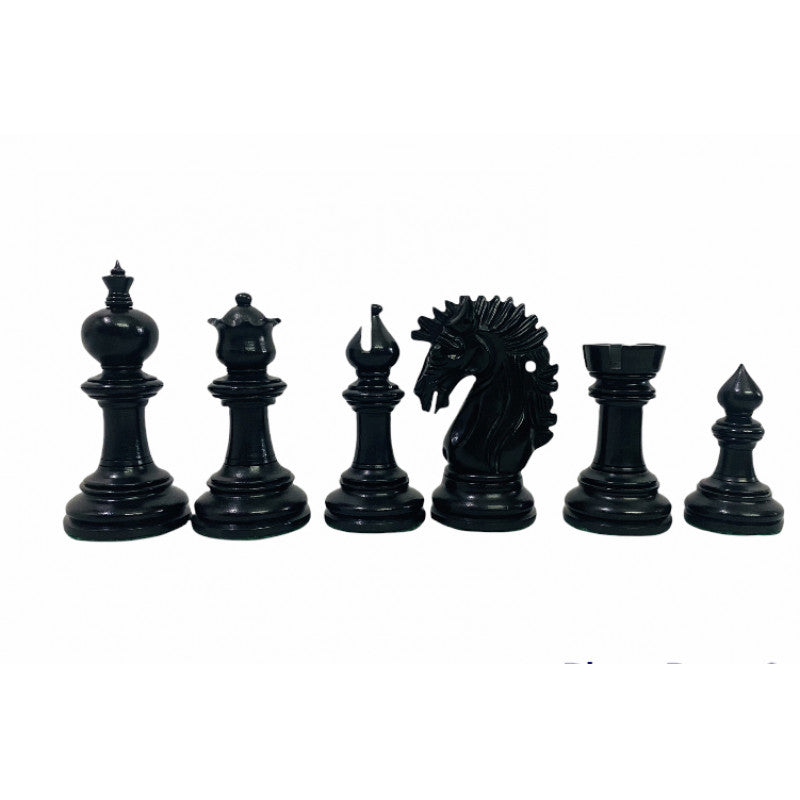 Camelot Chess Set 3.25" – Ebony Pieces with 19" Board & Storage Box