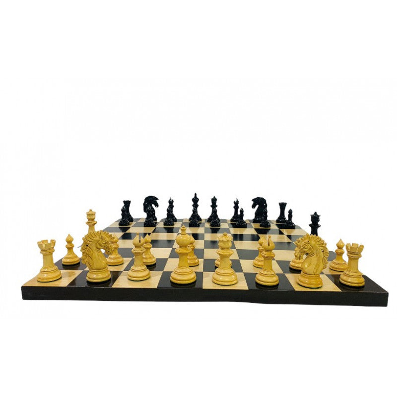Camelot Chess Set 3.25" – Ebony Pieces with 19" Board & Storage Box