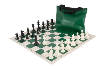 Standard Tournament Chess Set Combo – 3.75″ King | Vinyl Board + Standard Bag