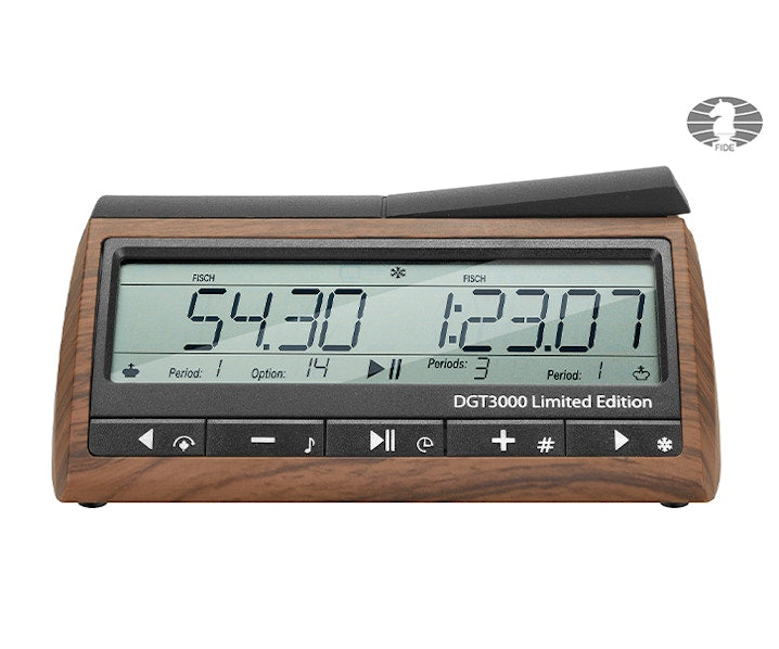 DGT3000 Limited Edition FIDE-Approved Chess Clock – Wooden Style Championship Timer