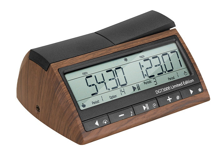 DGT3000 Limited Edition FIDE-Approved Chess Clock – Wooden Style Championship Timer