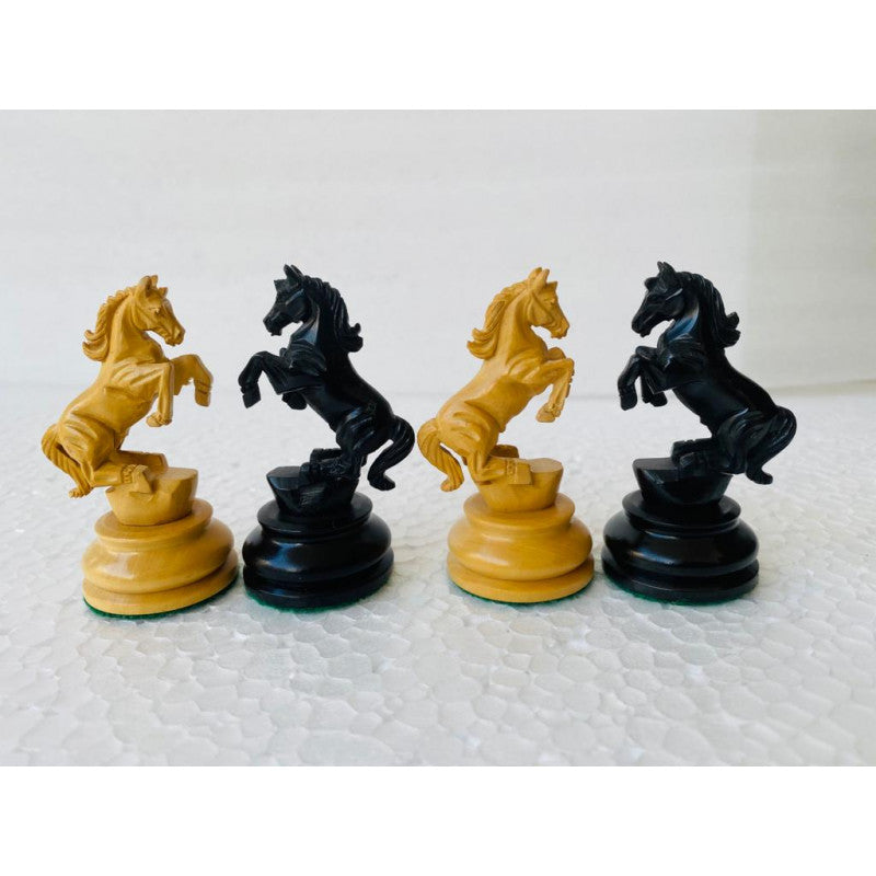 Alexander Knight Chess Pieces 4.5" – Ebony & Boxwood Luxury Staunton Set