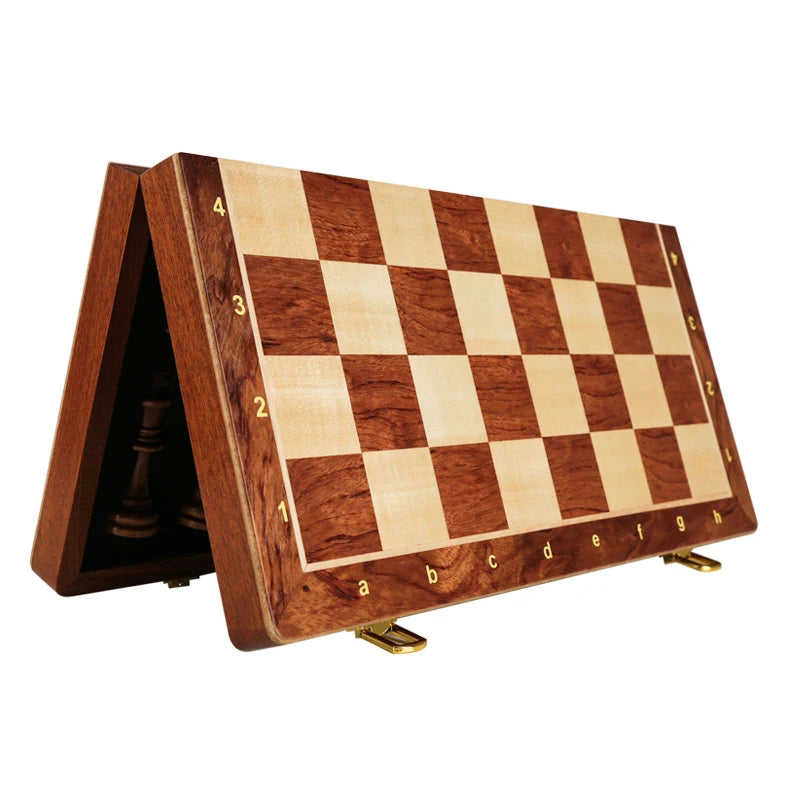 Schachspiel Klappbar Holz Groß Traditionell Spitzenqualität