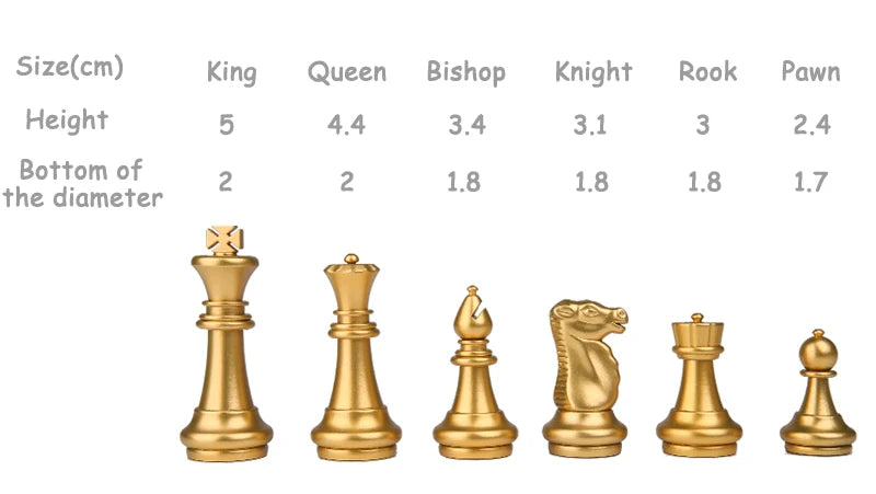 Medieval Folding Classic Chess Set With Chessboard