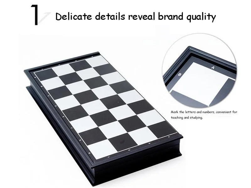 Medieval Folding Classic Chess Set With Chessboard