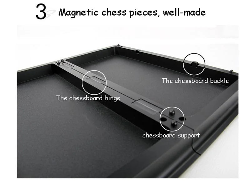 Medieval Folding Classic Chess Set With Chessboard