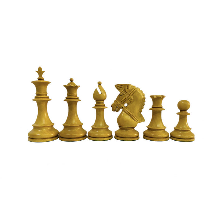 4" Royal Bridal Knight Chess Pieces – Rosewood & Boxwood Triple Weighted