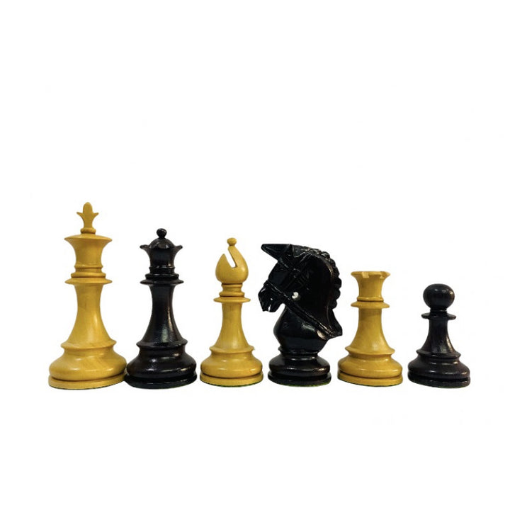 4" Royal Bridal Knight Chess Pieces – Rosewood & Boxwood Triple Weighted