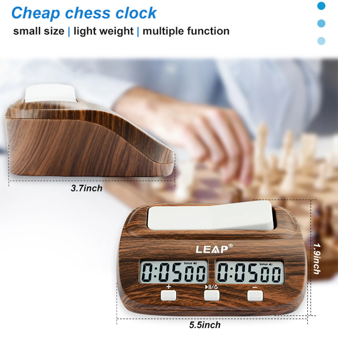 Knubbel Chess Set + LEAP Clock Gift Bundle