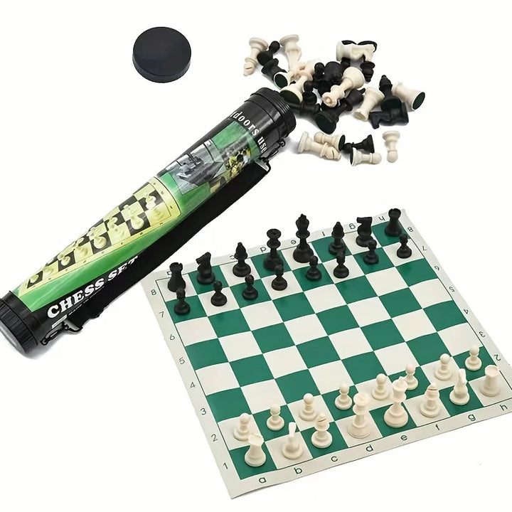 Outdoor Portable Barrel Folding Chess Set