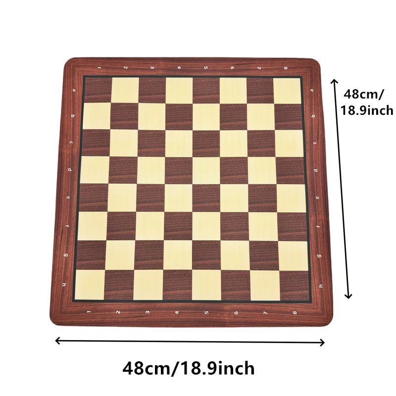 48cm Roll-Up Chess & Checkers Board | Soft Rubber Tournament Mat