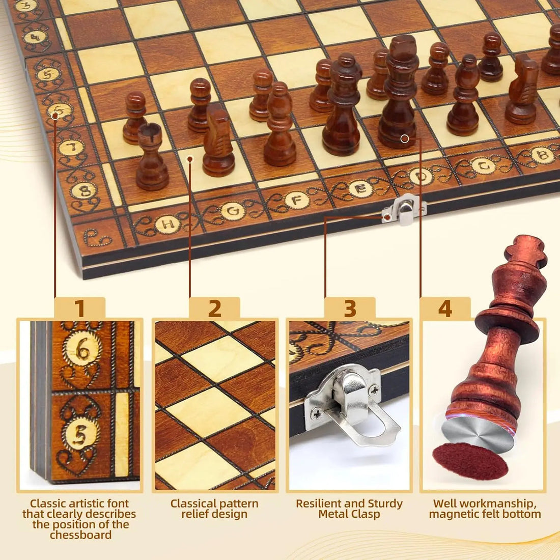 3-in-1 Magnetic Game Set Mid-Range Digital Chess Clock