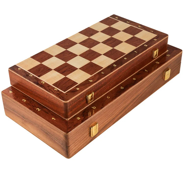 Schachspiel Klappbar Holz Groß Traditionell Spitzenqualität