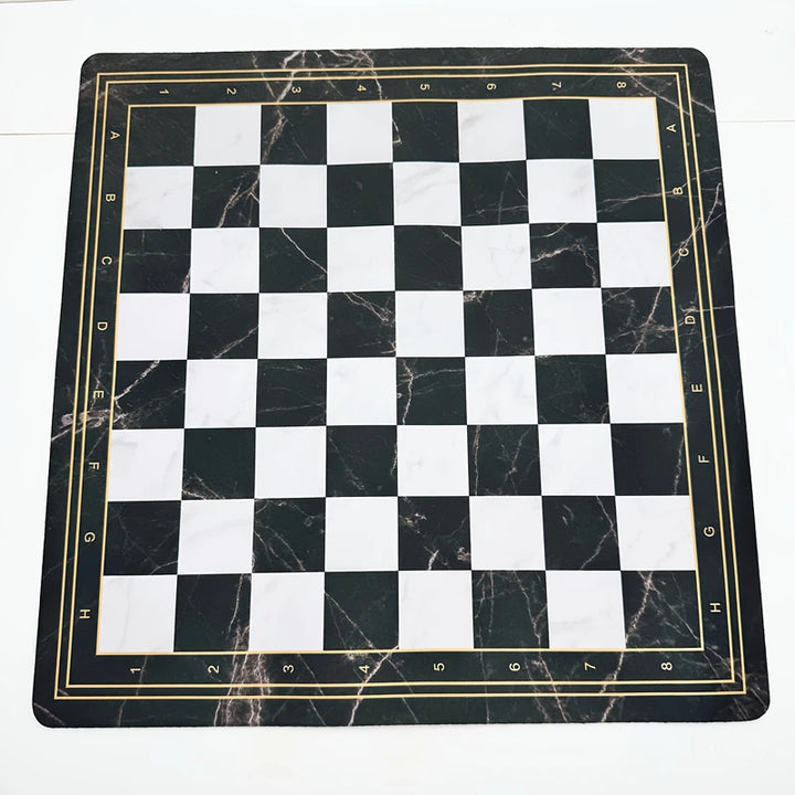 52cm Large Roll-Up Chess Board Marble Style