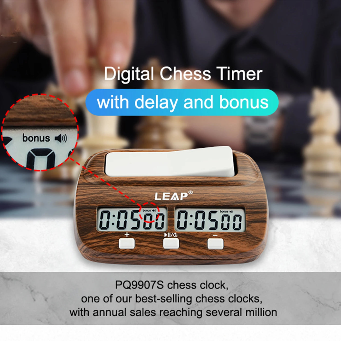 Knubbel Chess Set + LEAP Clock Gift Bundle