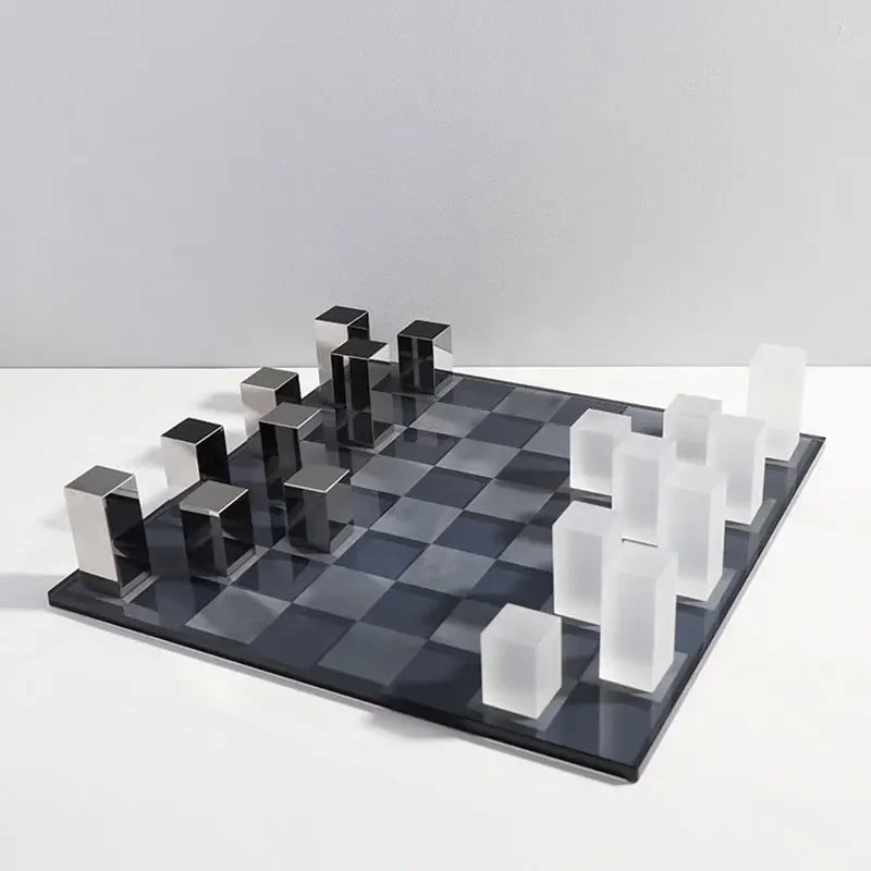 K9 Crystal Desktop Ornaments Home Decor Professional Retro Marble Chess