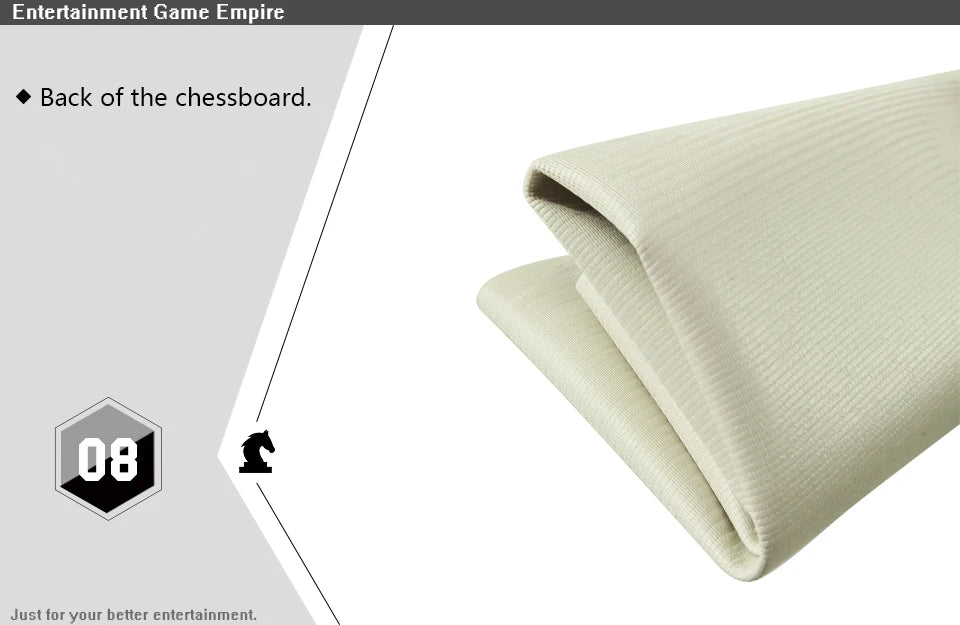 High Quality Portable Rolled PVC Leather Soft Chessboard 43*43cm