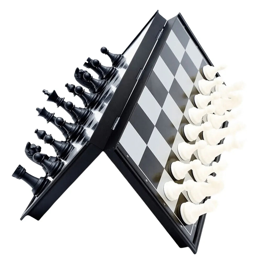 Folding Magnetic Chess Board 19.5×19.5 cm – Portable Plastic Travel Game