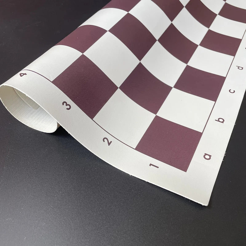 Chessboard 43cm/17inch Portable Rolled PVC Leather Soft Chess