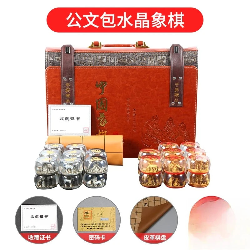 Crystal Chess Large Set High-end with Chessboard Creative Durable Gift