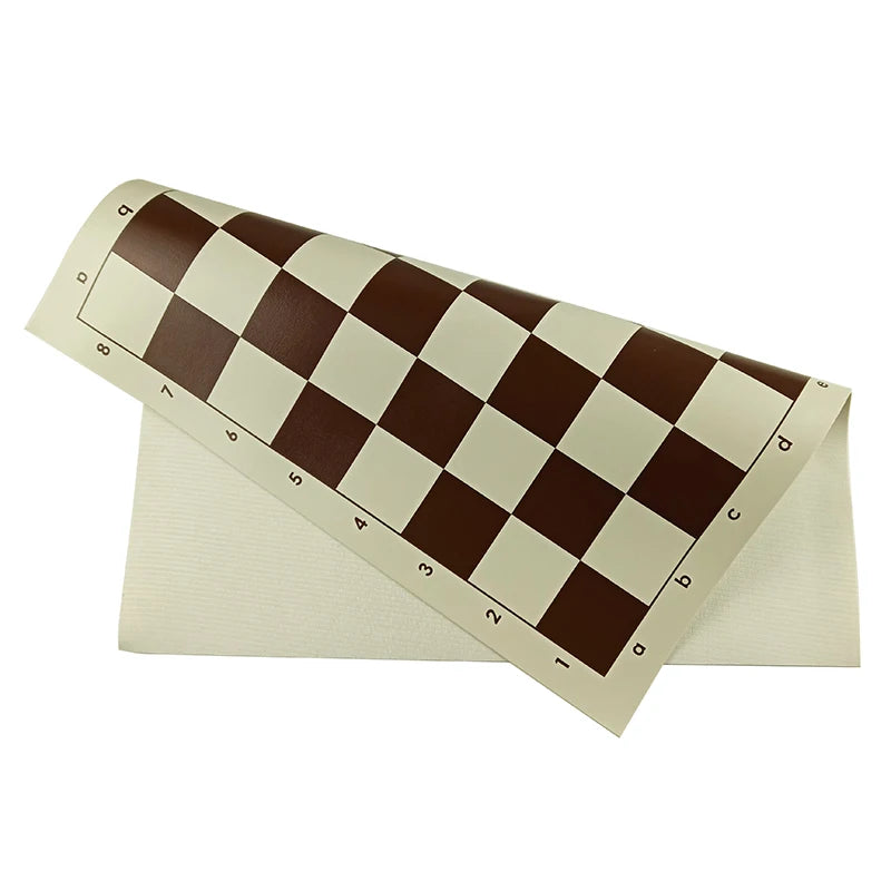 High Quality Portable Rolled PVC Leather Soft Chessboard 43*43cm