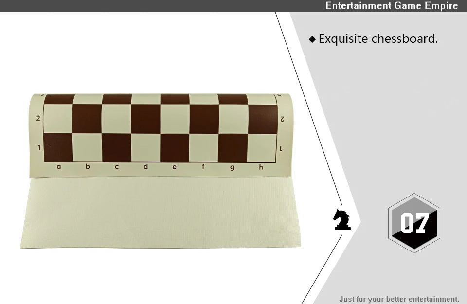 High Quality Portable Rolled PVC Leather Soft Chessboard 43*43cm