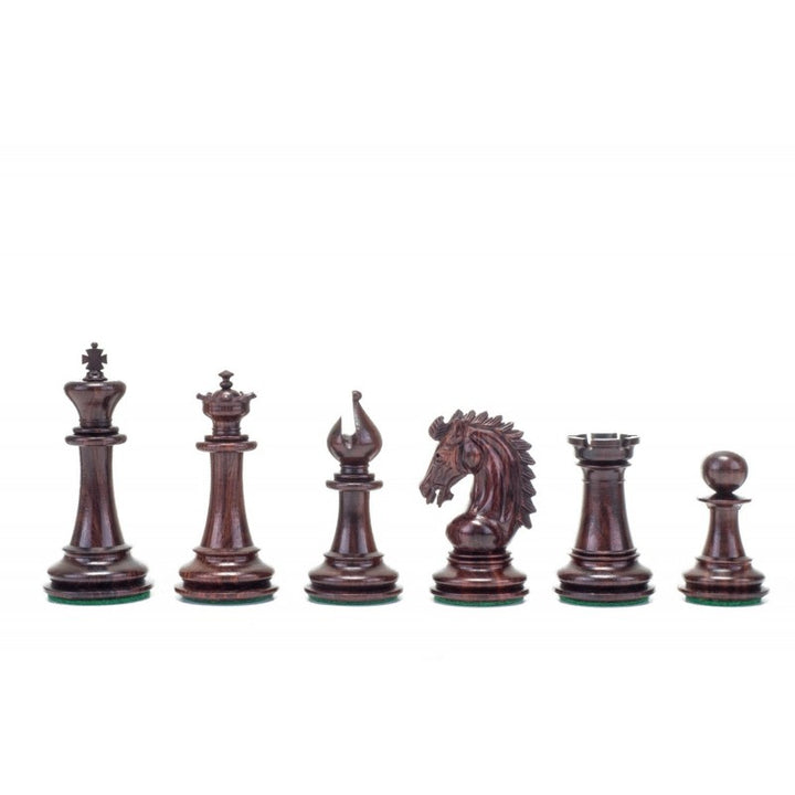 Adventurer Rosewood Chess Pieces 3.75" – Staunton Design with Extra Queens