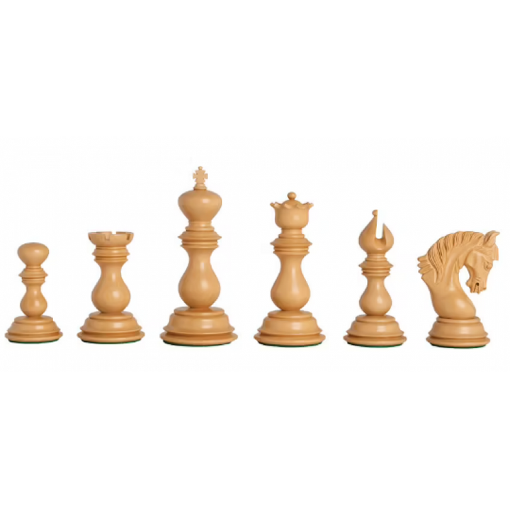 Altamura Staunton Chess Pieces 4.5" – Budrosewood & Boxwood, Triple Weighted