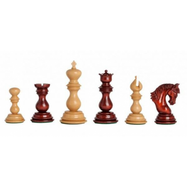 Altamura Staunton Chess Pieces 4.5" – Budrosewood & Boxwood, Triple Weighted