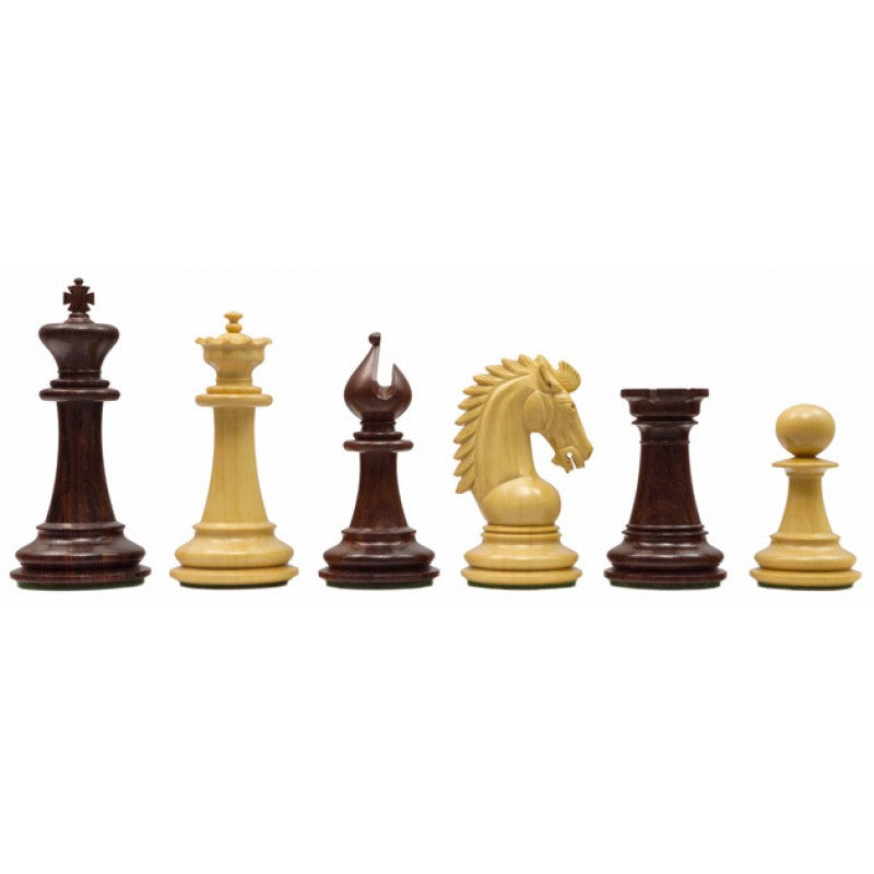 Adventurer Rosewood Chess Pieces 3.75" – Staunton Design with Extra Queens