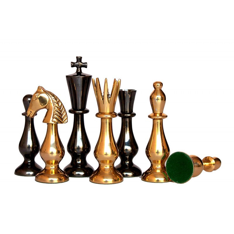 Brass Chess Collector – 3.5″ King High-Precision Metal Chess Set