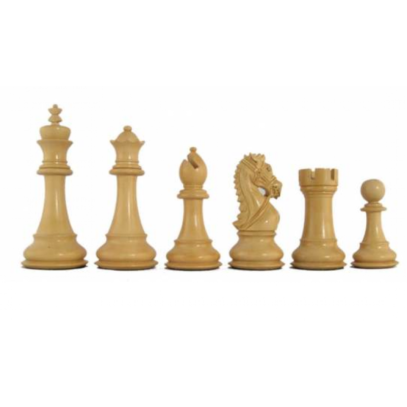 King’s Bridal Chess Pieces – 3″ Ebonised Wood Weighted Set