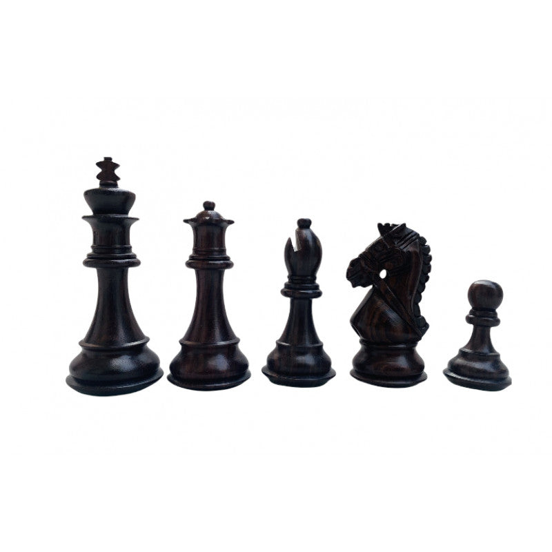 18" Rosewood Folding Chess Set – King’s Bridal 3.75" Pieces