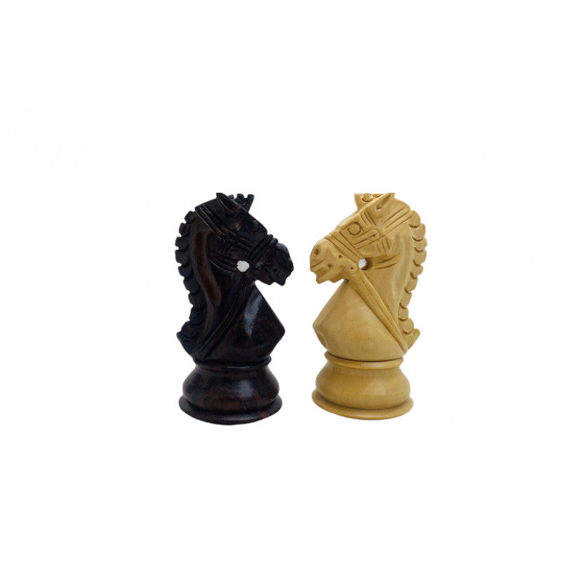 18" Rosewood Folding Chess Set – King’s Bridal 3.75" Pieces