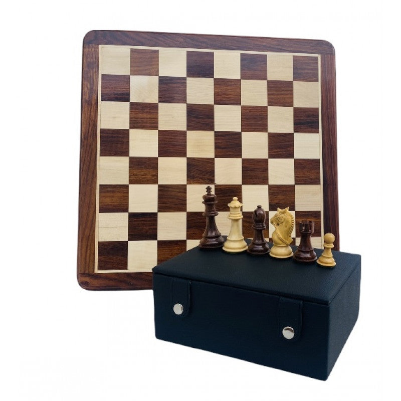 King's Bridal Chess Set 3.75" – Sheesham Board & Storage Box