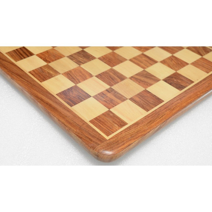 17" Sheesham Golden Brown Wooden Chess Board | Luxury Handmade
