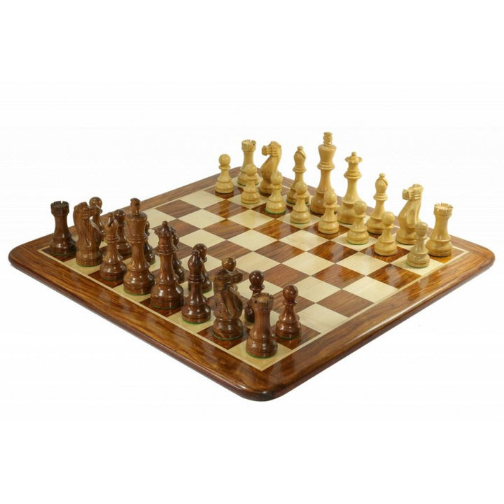 Jumbo Classic Chess Set 6" – Large Sheesham & Boxwood Pieces