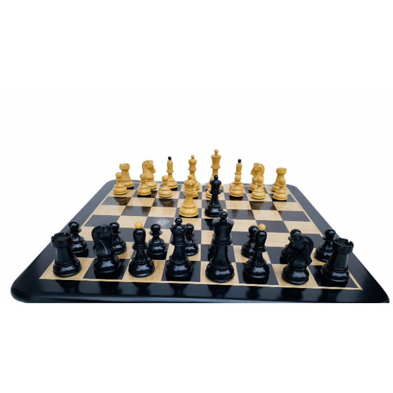 1950 Dubrovnik Fischer Chess Set 3.7" – Ebonized & Boxwood
