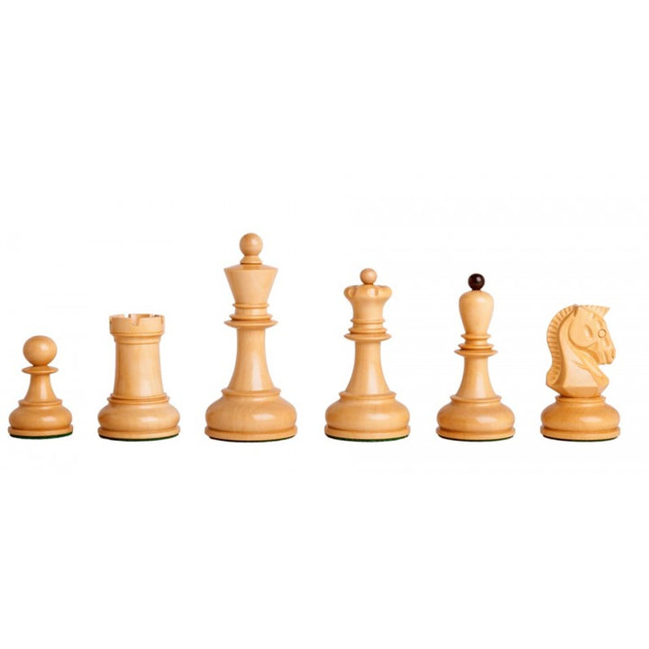 Dubrovnik Series Chess Pieces – 3.6″ King Sheesham & Boxwood Weighted Set