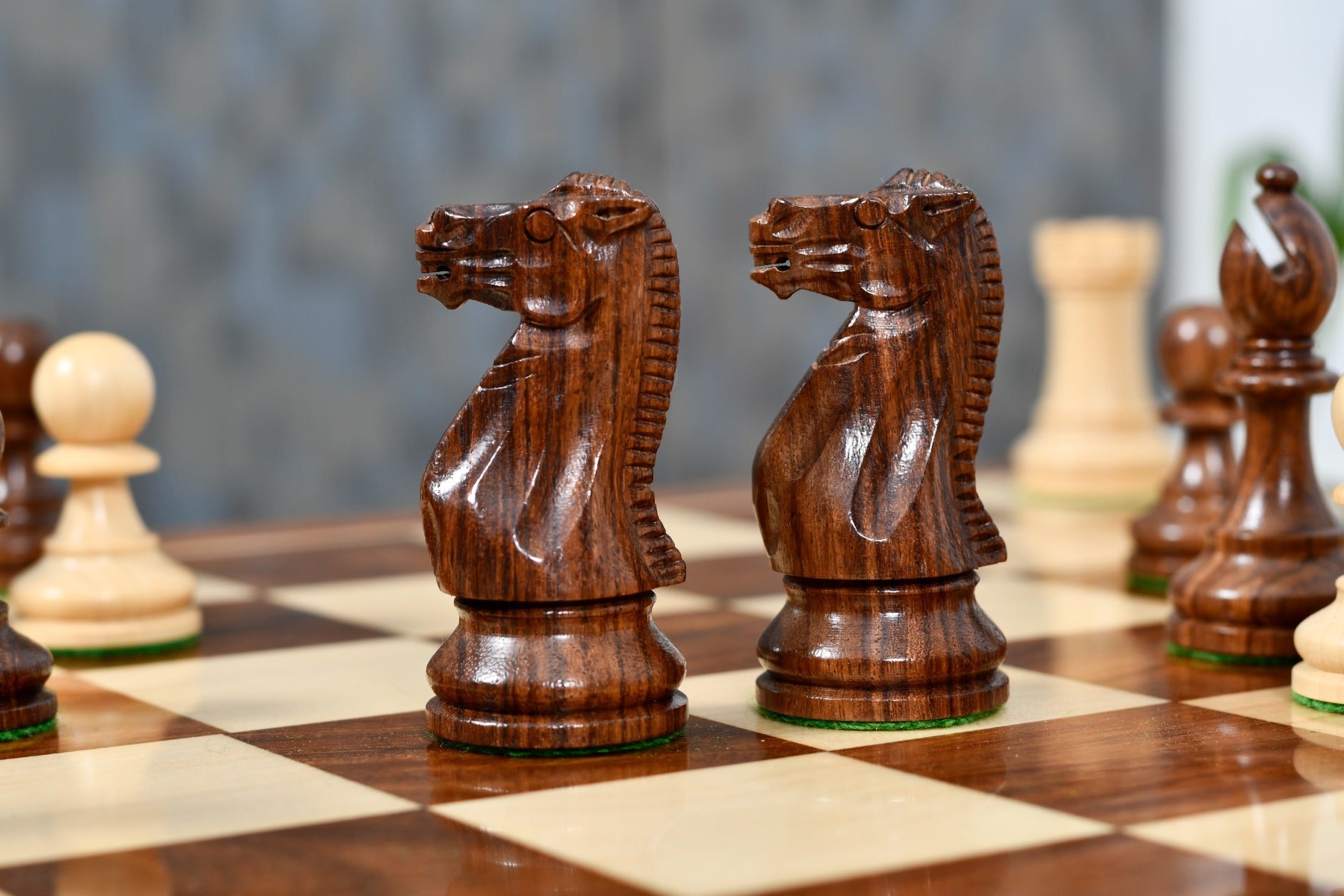 Queen’s Gambit Ebony Chess Pieces – Premium Luxury Wooden Set