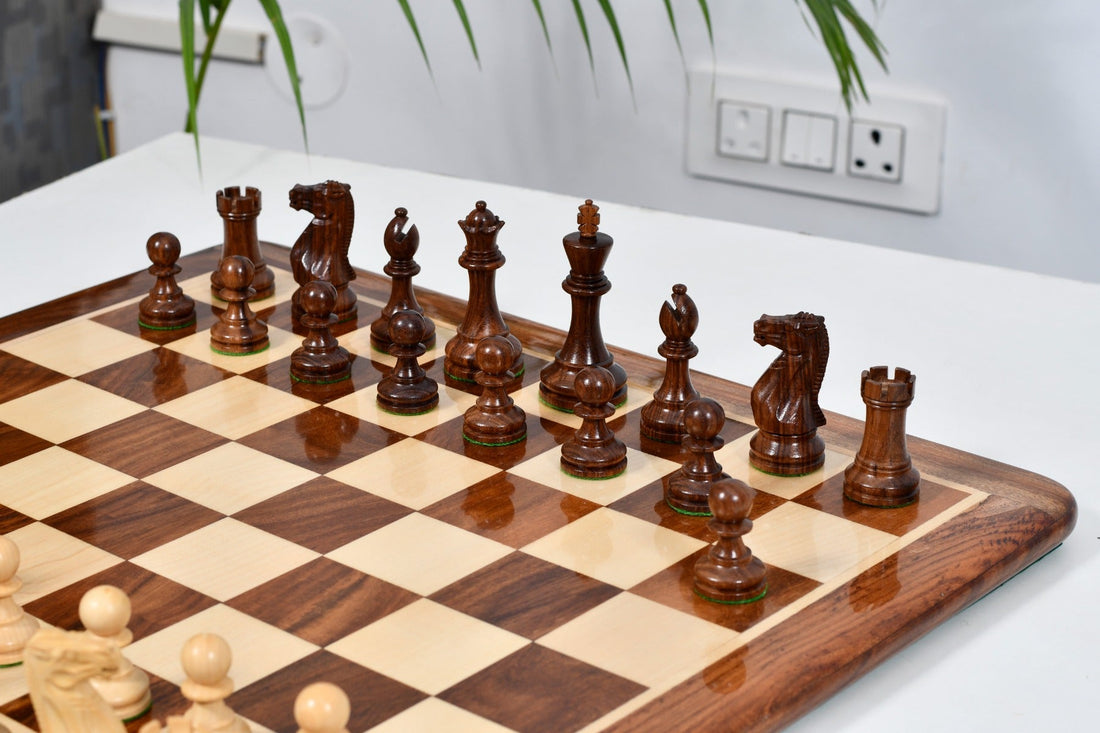 Queen’s Gambit Ebony Chess Pieces – Premium Luxury Wooden Set