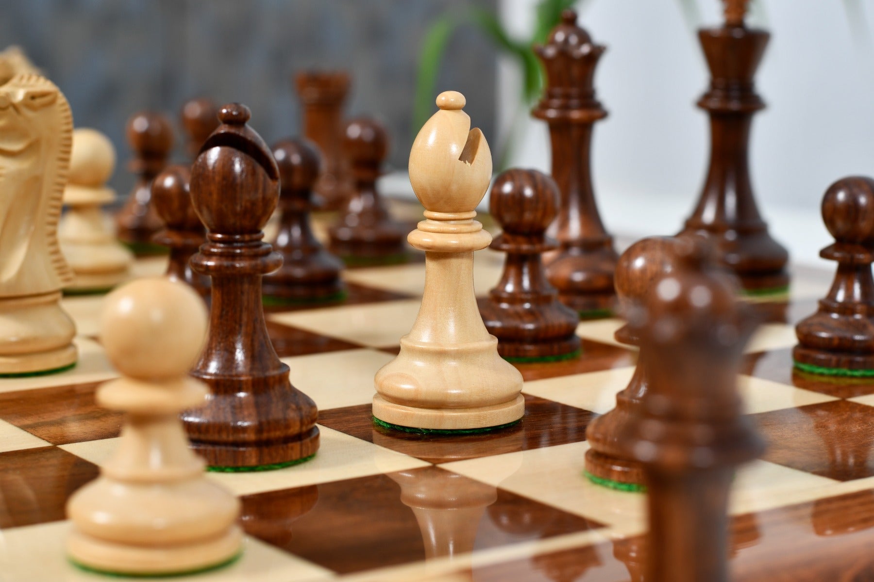 CB Grandmaster Staunton Chess Pieces 3.75″ – Sheesham & Boxwood